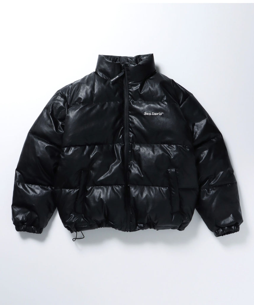 BEN DAVIS(ベンデイビス)】FAUX LEATHER PUFFER JACKET / ワンポイント