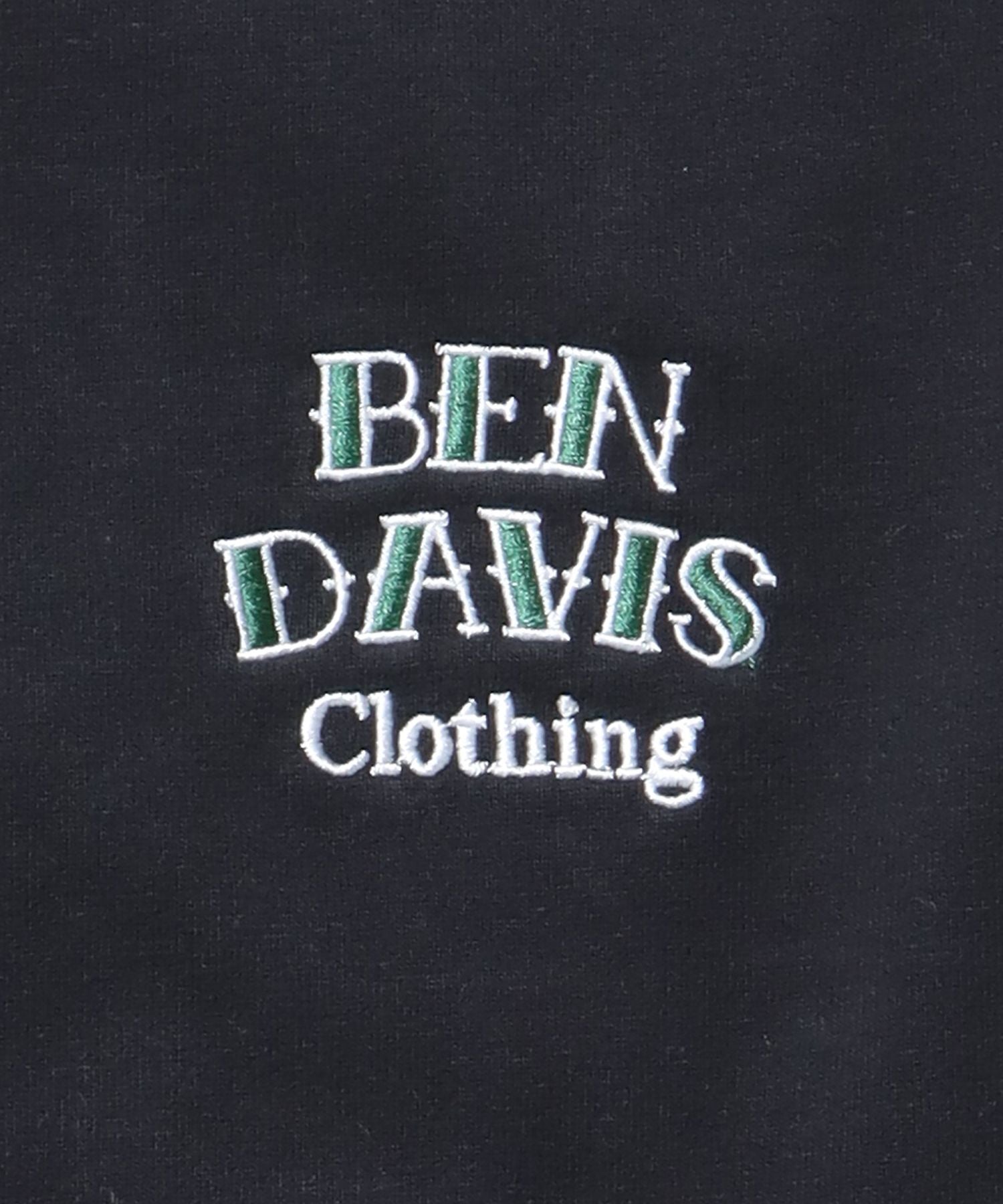 【BEN DAVIS(ベンデイビス)】 GOOD LUCK BRUSHED LS / ピーチ 刺繍 ピンボール バラ ロンT クルーネック ブラック
