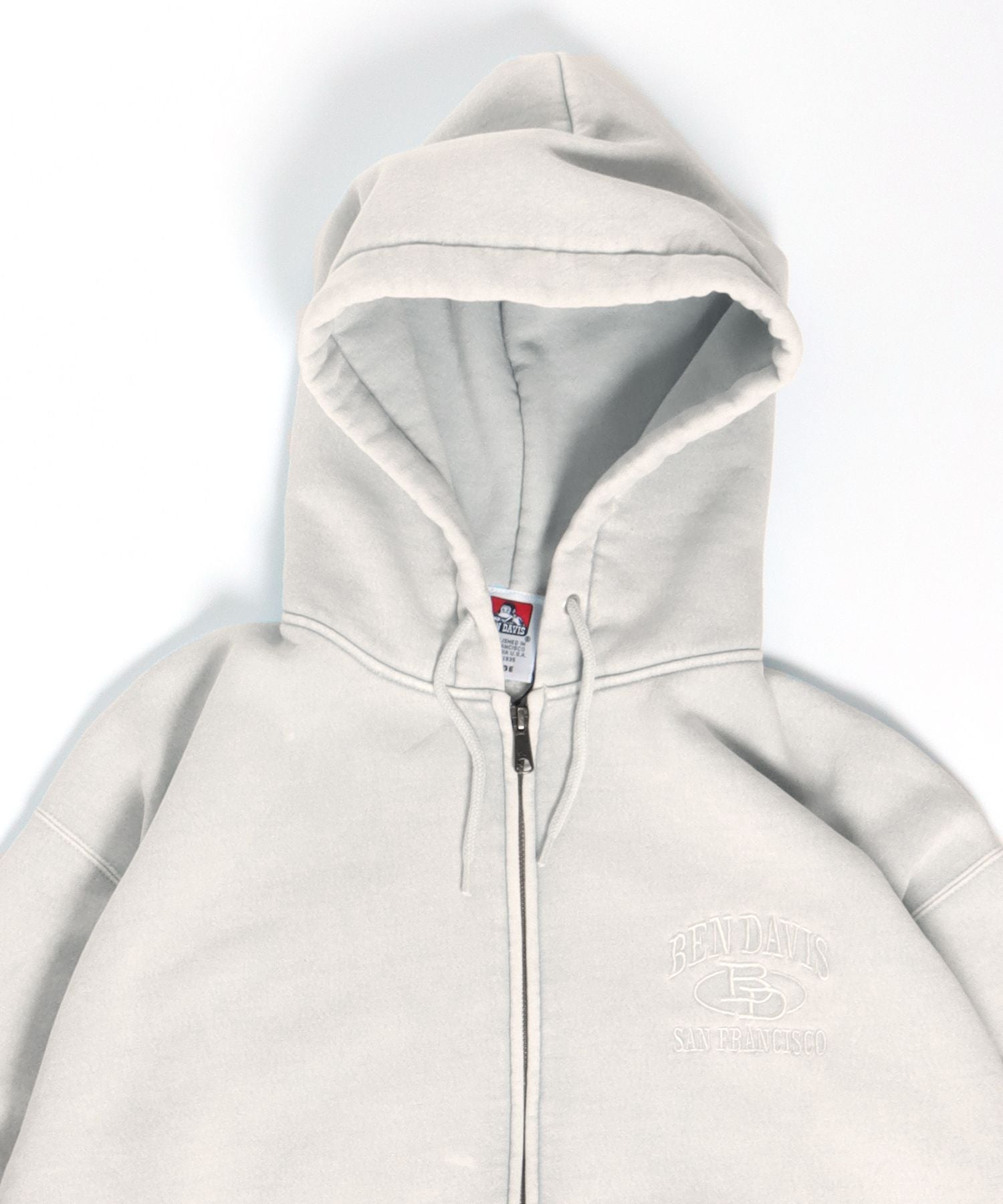 BEN DAVIS(ベンデイビス)】VARSITY FADED ZIP HOODIE / 製品ブリーチ