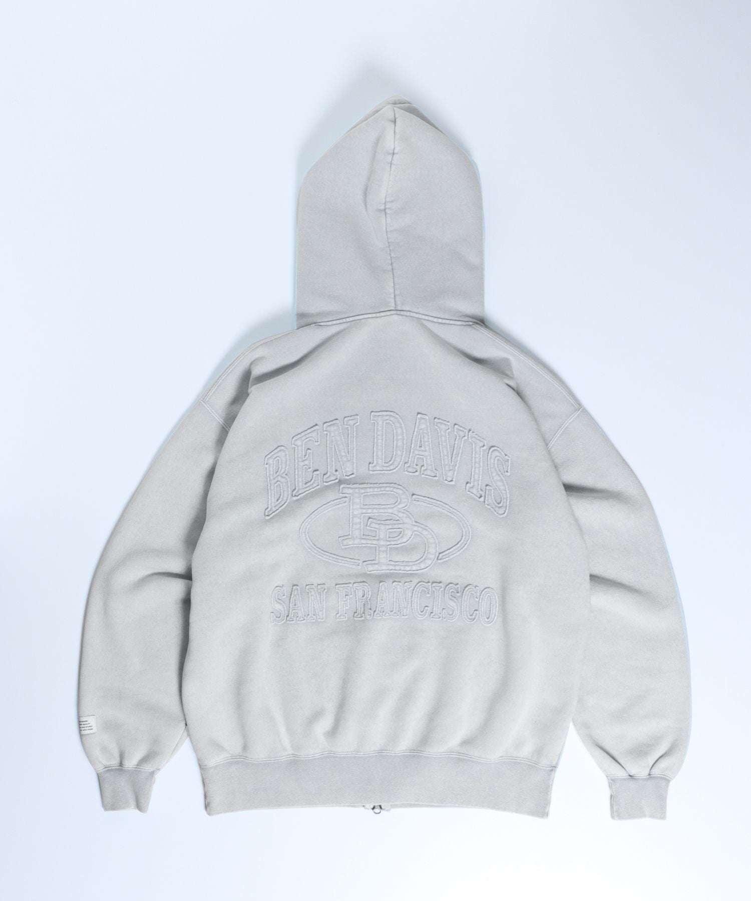 BEN DAVIS(ベンデイビス)】VARSITY FADED ZIP HOODIE / 製品ブリーチ