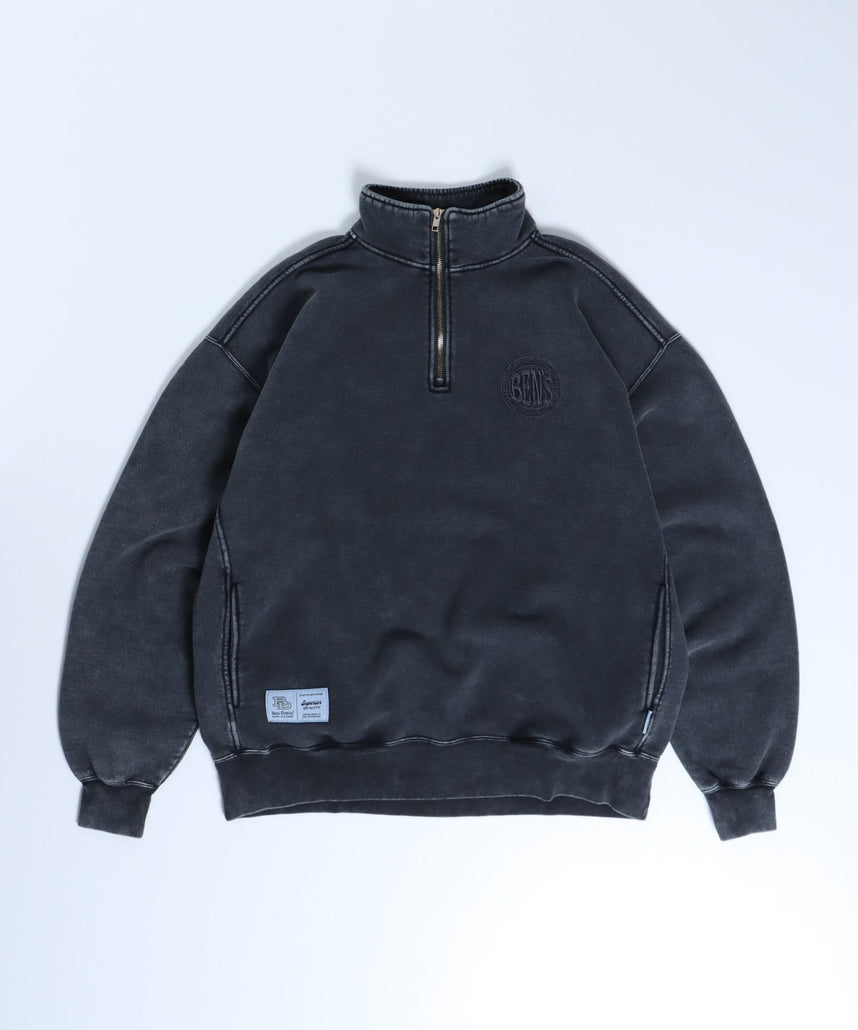 BEN DAVIS(ベンデイビス)】CIRCLE LOGO FADED HALF ZIP / 製品ブリーチ