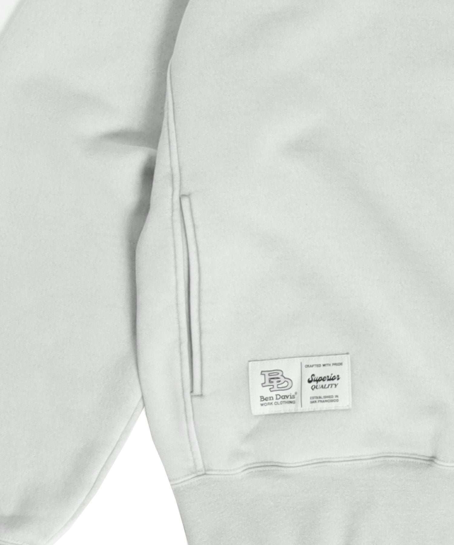 BEN DAVIS(ベンデイビス)】CIRCLE LOGO FADED HALF ZIP / 製品ブリーチ