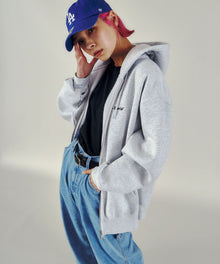 【BEN DAVIS(ベンデイビス)】 HEAVY SWEAT ZIP HOODIE / ビッグ スウェット ヘビーウェイト パーカー 刺繍 オフホワイト