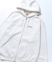 【BEN DAVIS(ベンデイビス)】 HEAVY SWEAT ZIP HOODIE / ビッグ スウェット ヘビーウェイト パーカー 刺繍 ライトグレー
