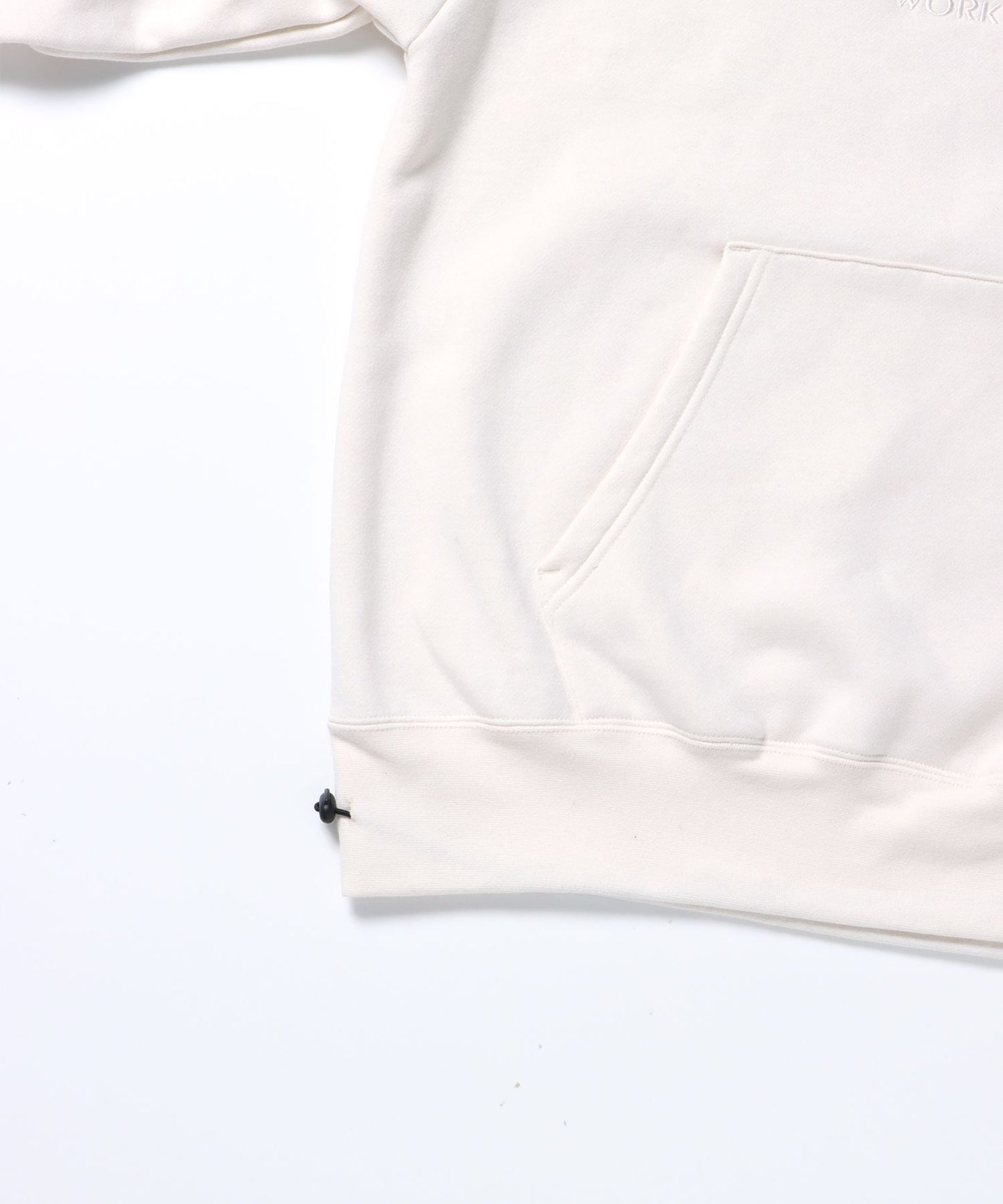 【BEN DAVIS(ベンデイビス)】 TECH DETAILED H/Z HOODIE / ビッグ ハーフジップ スウェット テック スポーツ パーカー ライトグレー