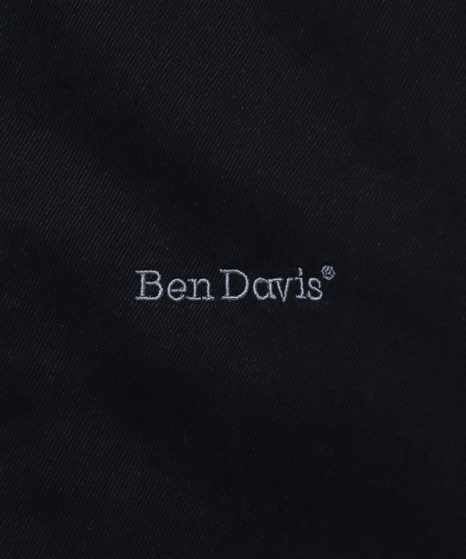 【BEN DAVIS(ベンデイビス)】 BLEACHED WORKERS PARKA / ワイド ジップ ロゴ 刺繍 パーカー ブラック