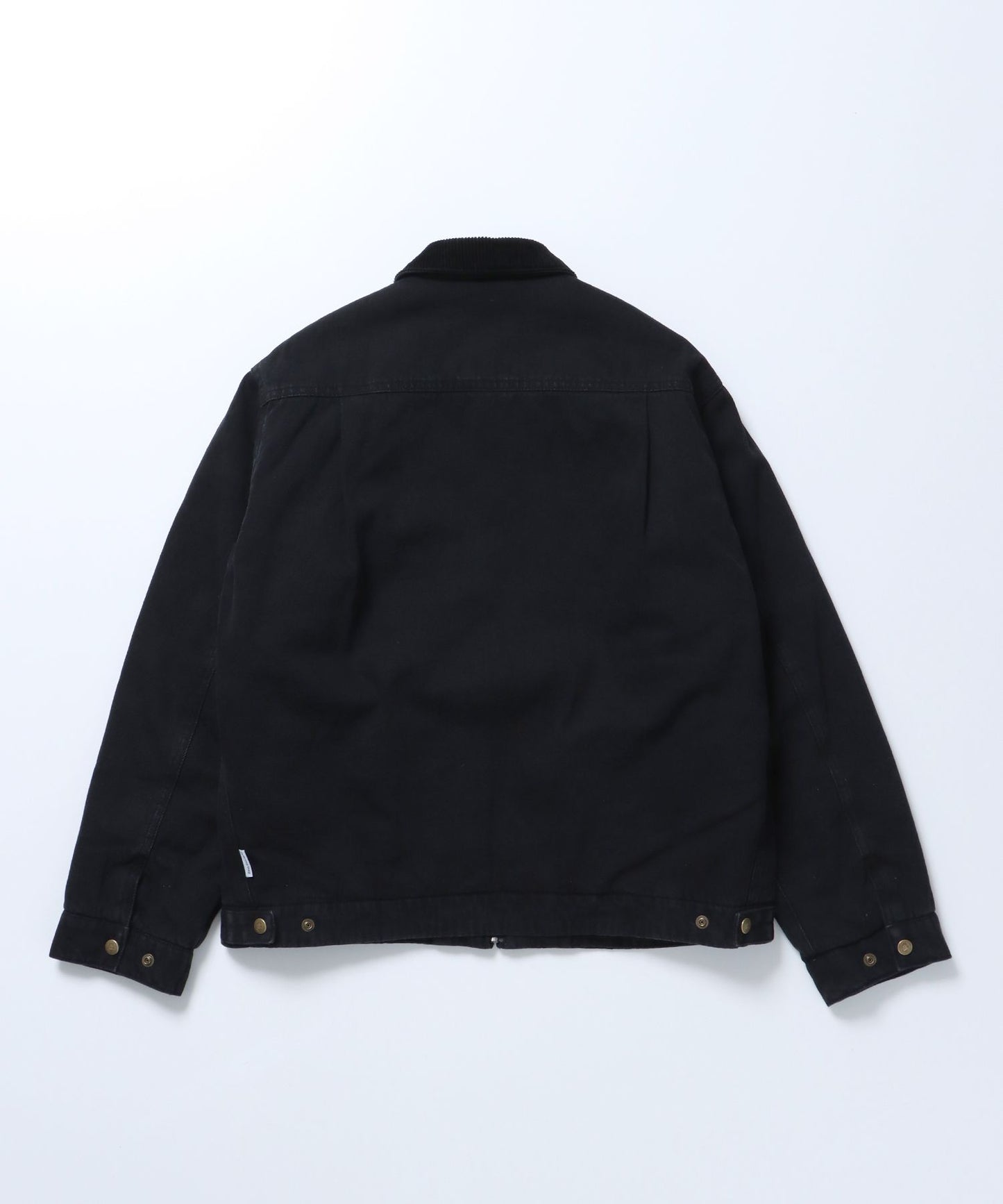 【BEN DAVIS(ベンデイビス)】 BLEACHED QUENTIN JACKET / ワイド ジップ ロゴ 刺繍 ジャケット ブラック