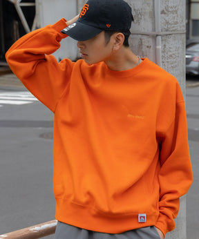 【BEN DAVIS(ベンデイビス)】HEAVY SWEAT CREW NV / ビッグ スウェット ヘビーウェイト 限定 刺繍 ピスネーム オレンジ