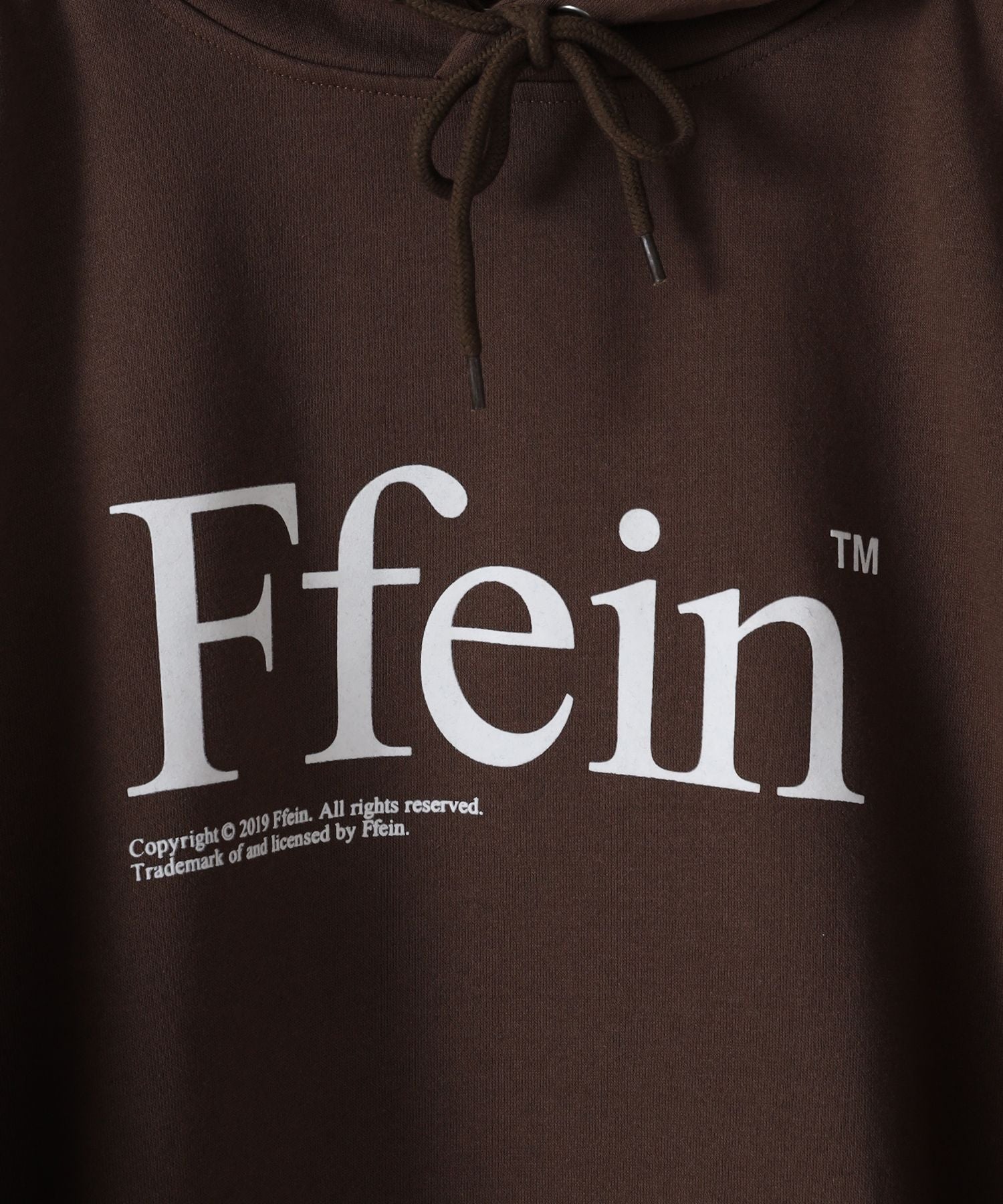 【FFEIN】クラシックロゴオーバーサイズプルパーカー ダークブラウン