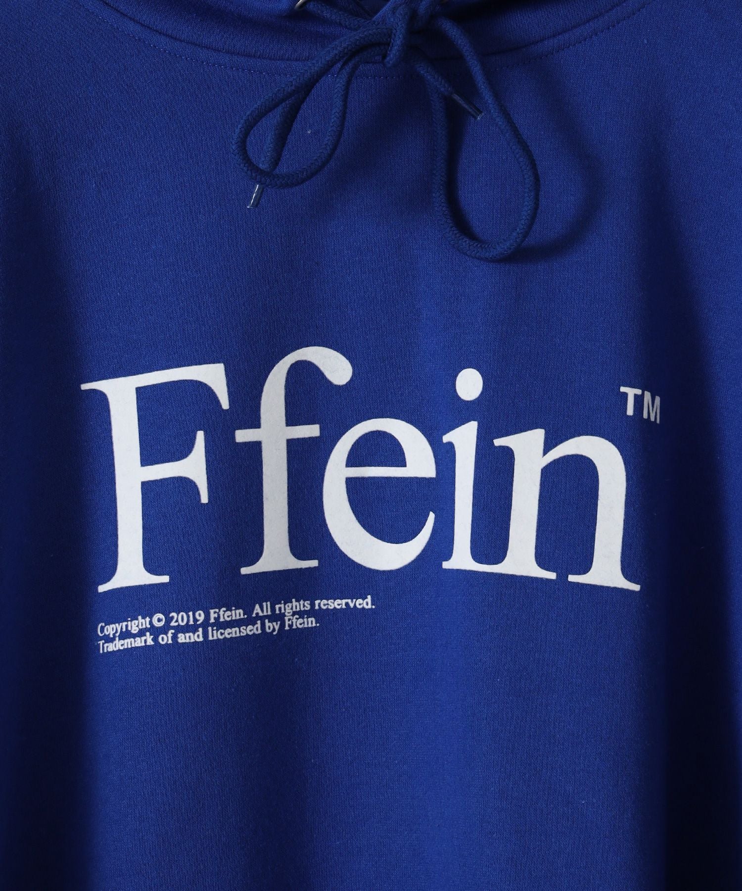 【FFEIN】クラシックロゴオーバーサイズプルパーカー ブルー