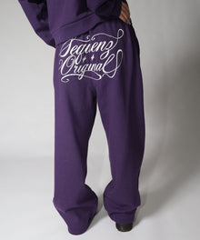 グリッタースウェットパンツ / SQNZ GLITTER SWEAT PANTS グレイッシュパープル