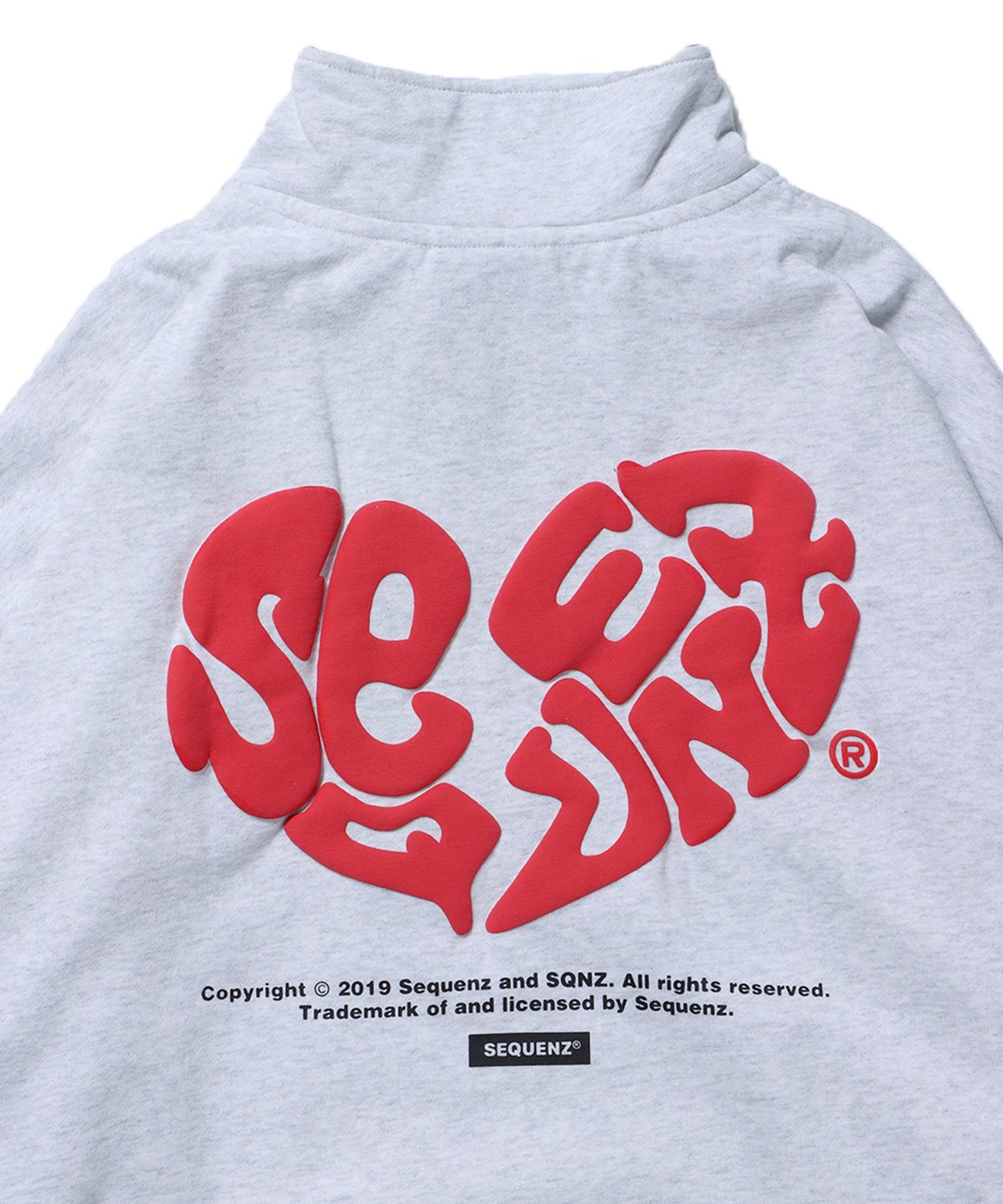 BROKEN HEART LOGO HALF ZIP SWEAT / 裏起毛 オーバーサイズ クルーネック スウェット 配色 アイボリー
