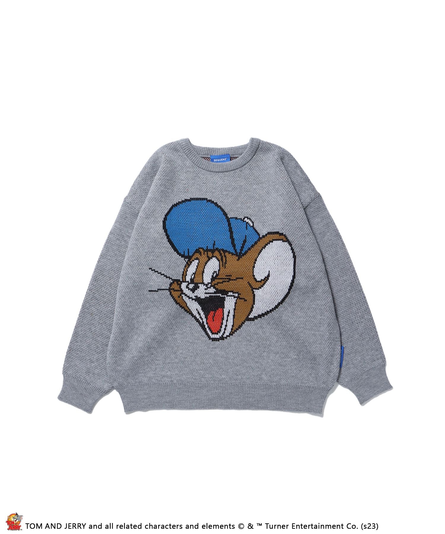 SEQUENZシークエンズ】TOM and JERRY BIG FACE C/N SWEATER / トムと