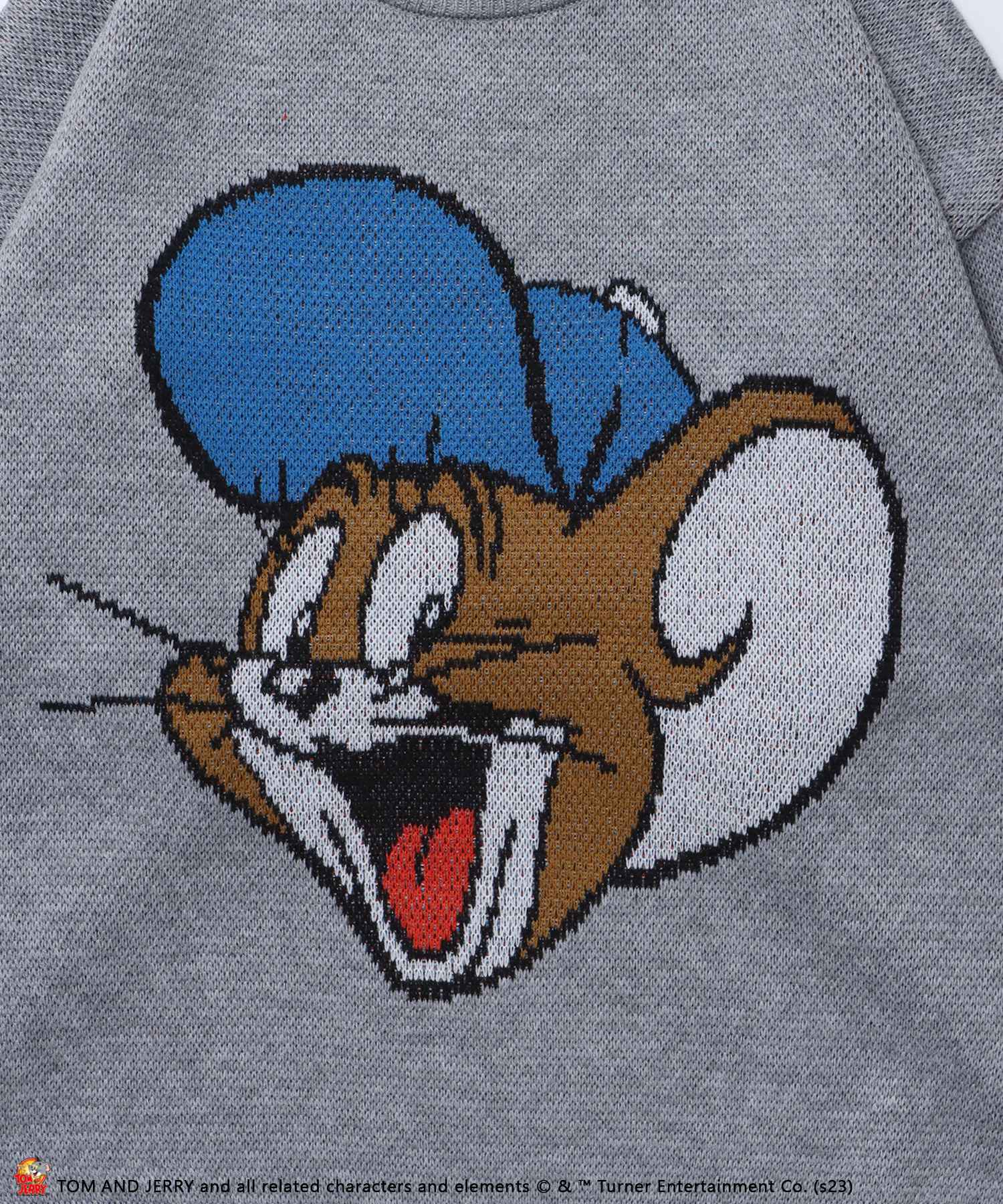 SEQUENZシークエンズ】TOM and JERRY BIG FACE C/N SWEATER / トムと