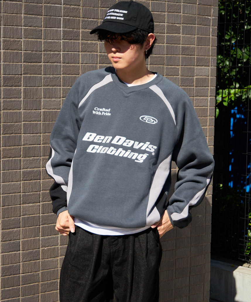 RUNNERS SWEATSHIRT / ドローコード シティガール シティボーイ ブロークコア ゲームシャツ 裏起毛 チャコール