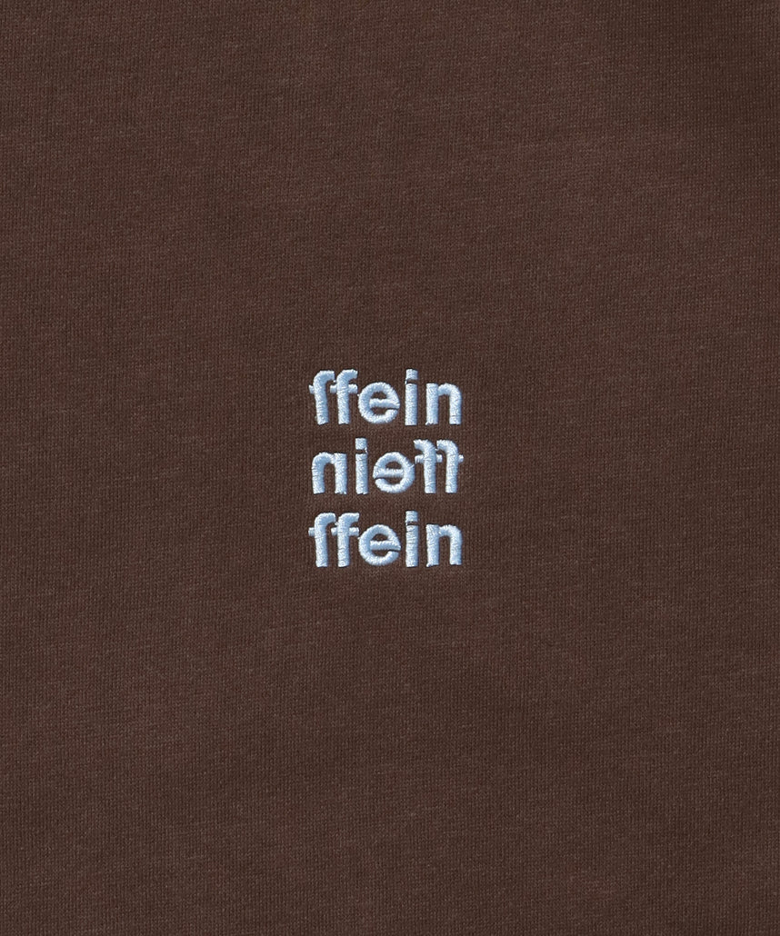 ヘビーウエイト3段ロゴドローコード付スウェット / スウェット トレーナー ロゴプリント ドローコード 裏起毛 ブラウン