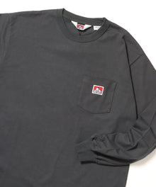 L/S POCKET TEE[REG] / ロンT 長袖 ワンポイント レギュラーサイズ ポケット チャコール