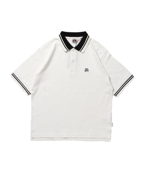 CROPPED POLO SHIRT / ポロシャツ 半袖 ワンポイント 短丈 オフホワイト