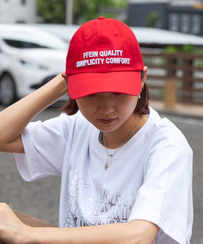 3D刺繍ロゴキャップ / 深めキャップ  レッド