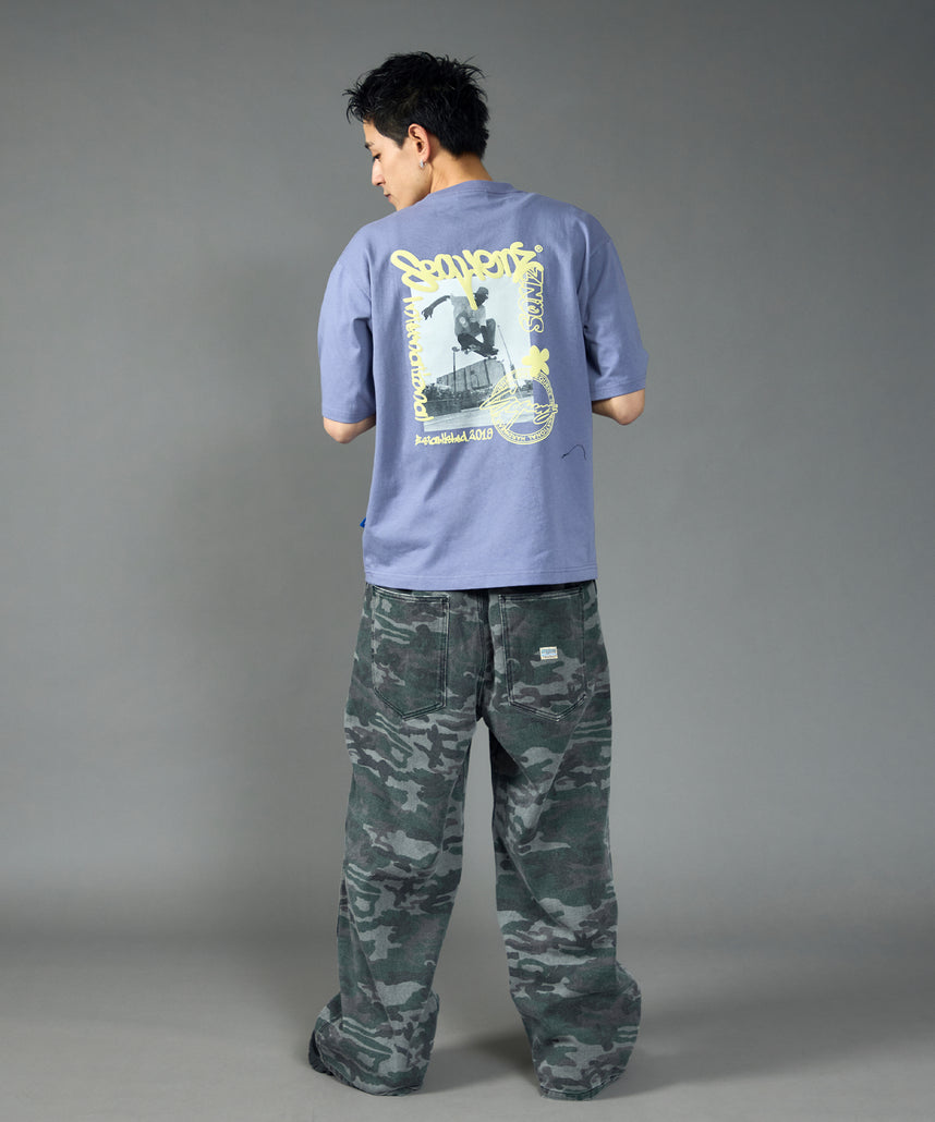 sqnz（エスキュンズ）】 リアルツリーパンツ ダブルニー 刺繍 キャンバス素材 SEQUENZ（シークエンズ）】sqnz double knee pants / パンツ