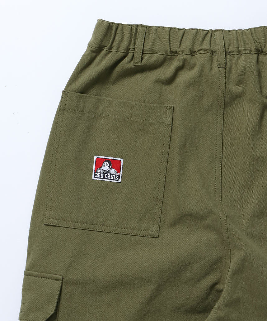 THESE DAYS TECH CARGO PANTS / ワイドテーパード 裾ドローコード カーキ