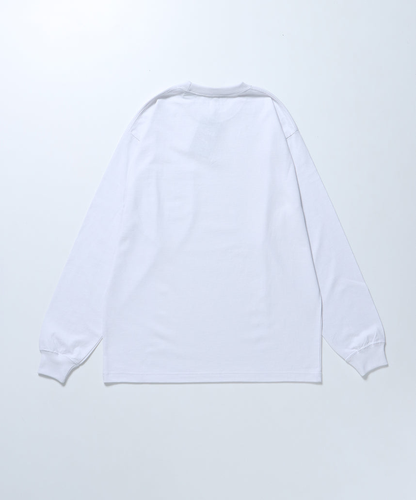 L/S POCKET TEE REG / オーバーサイズ 長袖 ロンT ホワイト