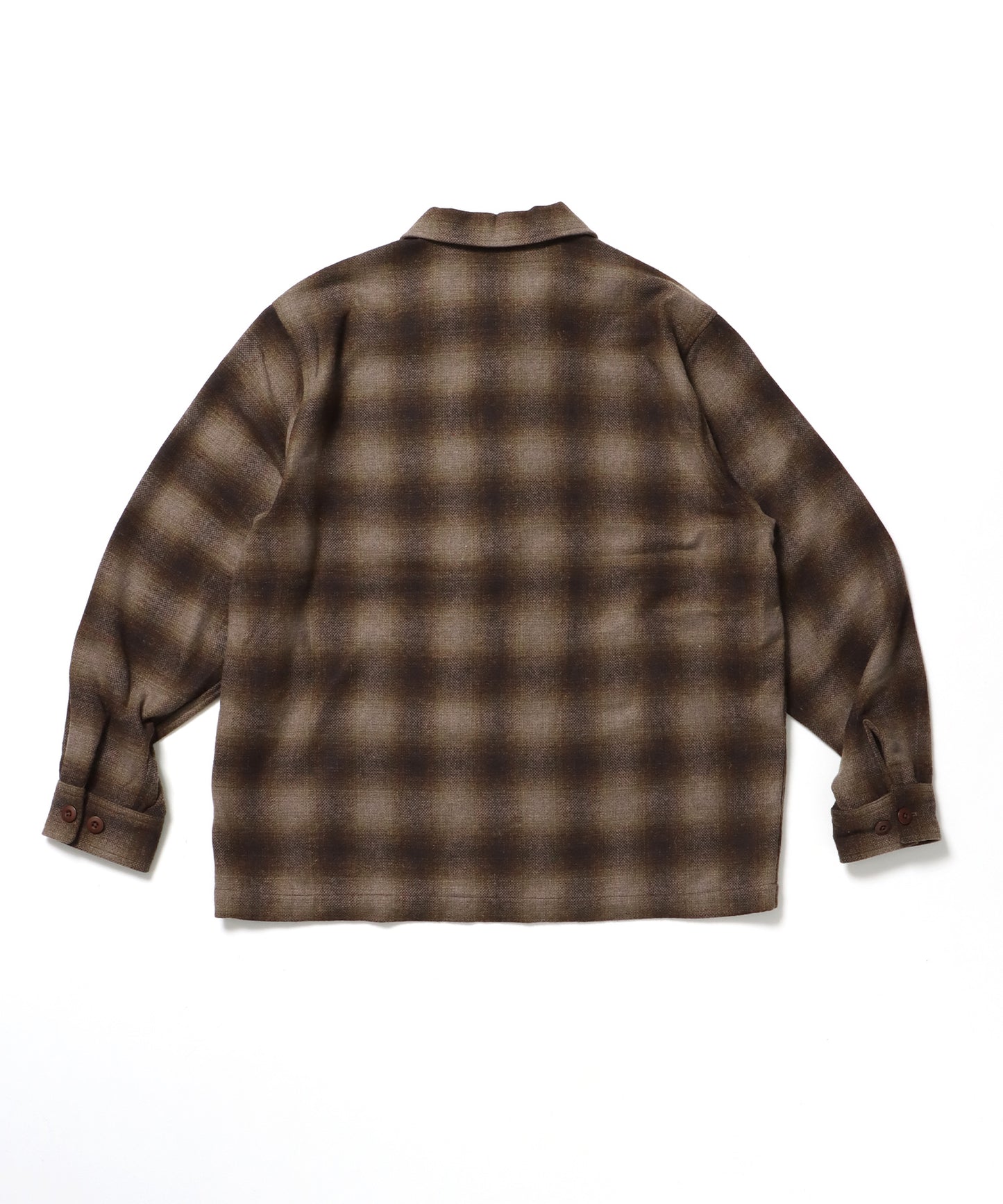 HEAVY PLAID ZIP JACKET / ジップジャケット チェック 起毛 ライトアウター ブラウン