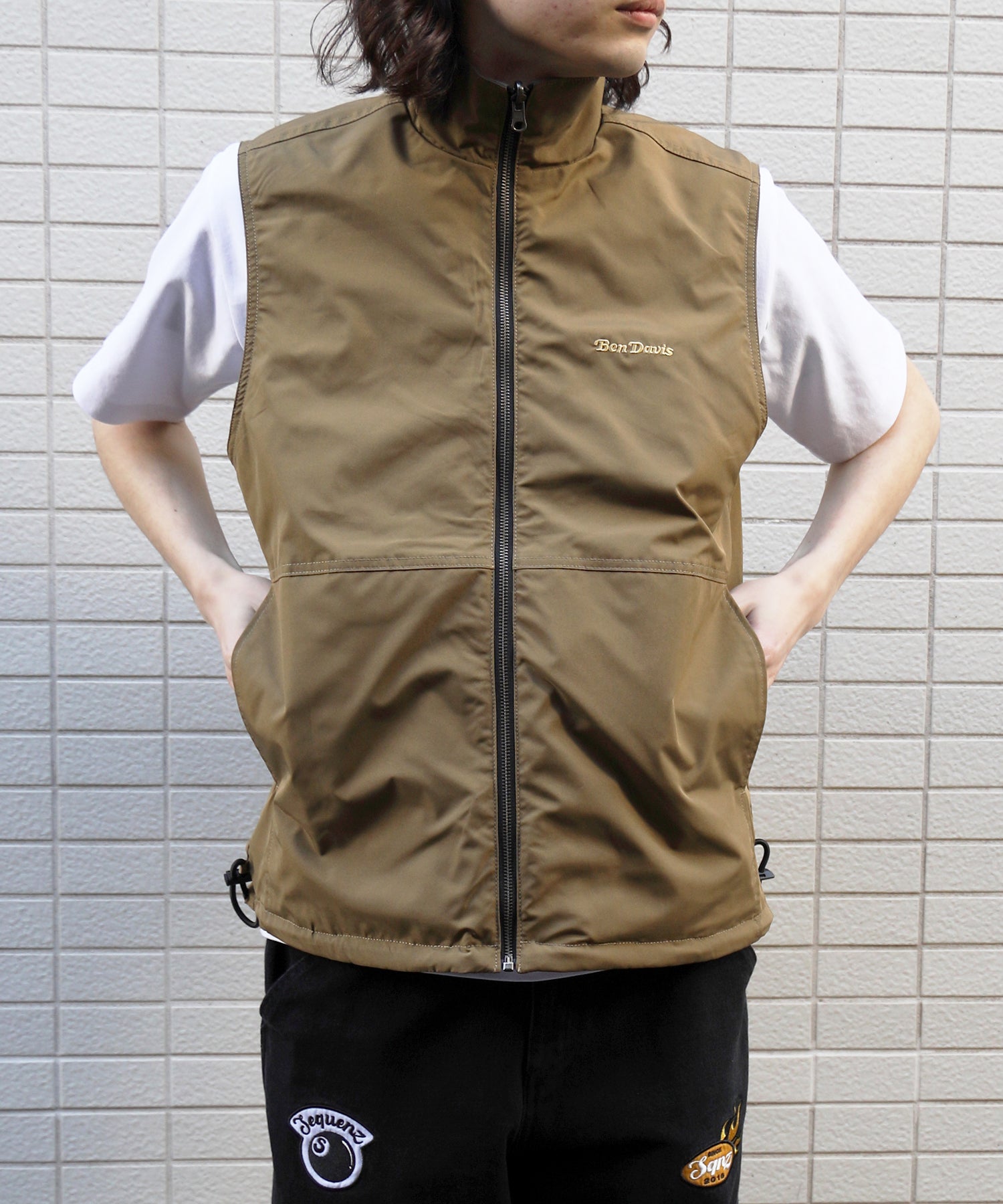 BEN DAVIS(ベンデイビス)】REVERSIBLE STAND COLLAR VEST