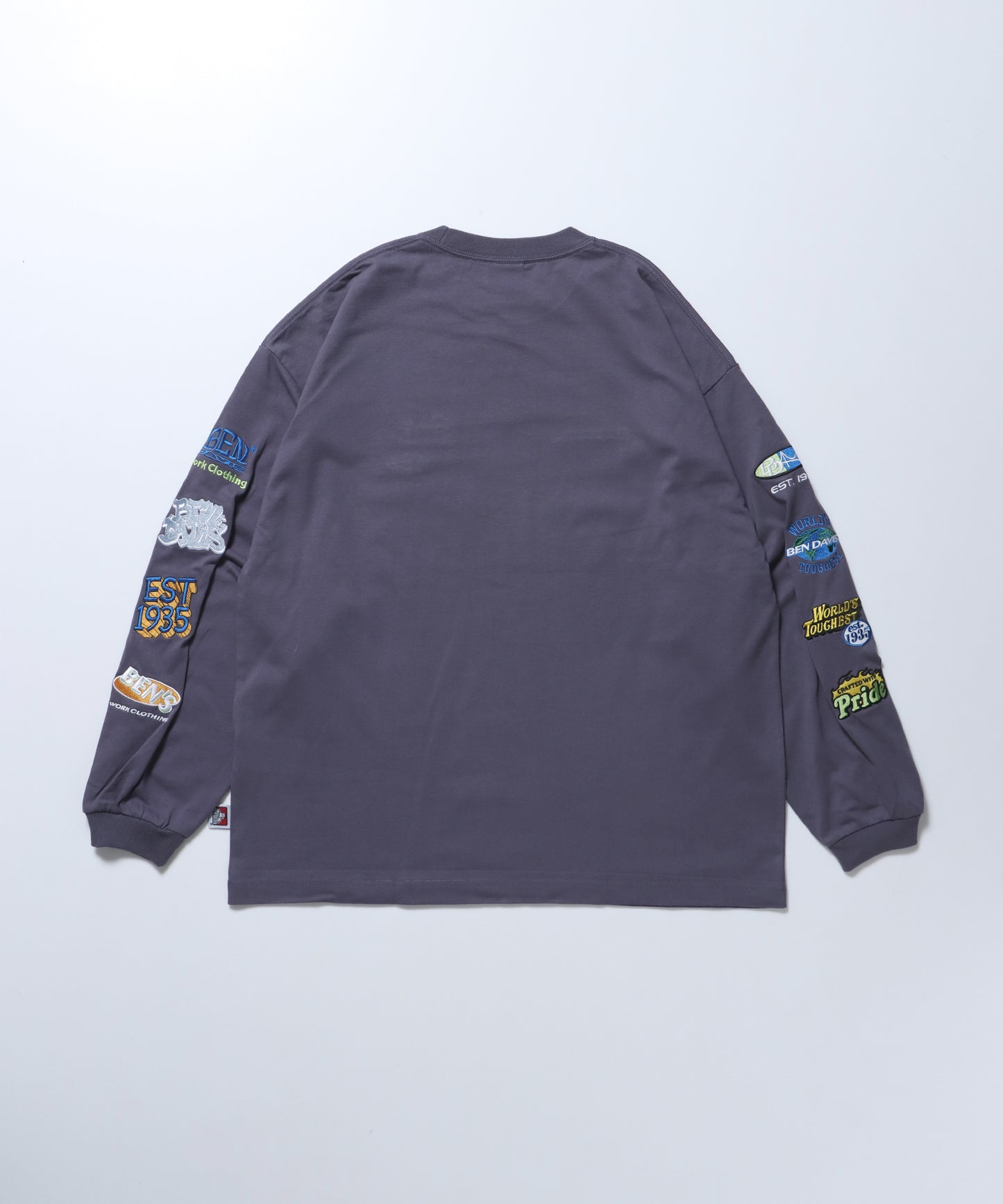 GORGEOUS SLEEVE L/S TEE / ロンT 長袖 刺繍 ビックサイズ パープル