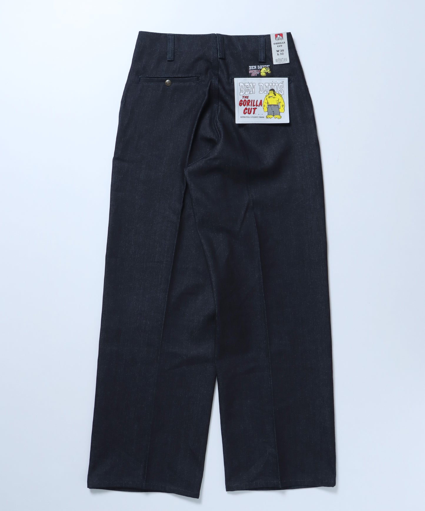 USA GORILLA CUT DENIM PANTS / ゴリラカット 12oz デニム エクストラワイドパンツ  センタープレス フリスコ メキシコ産 ネイビー