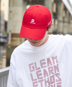 センターミニロゴ刺繍キャップ / 深めキャップ レッド