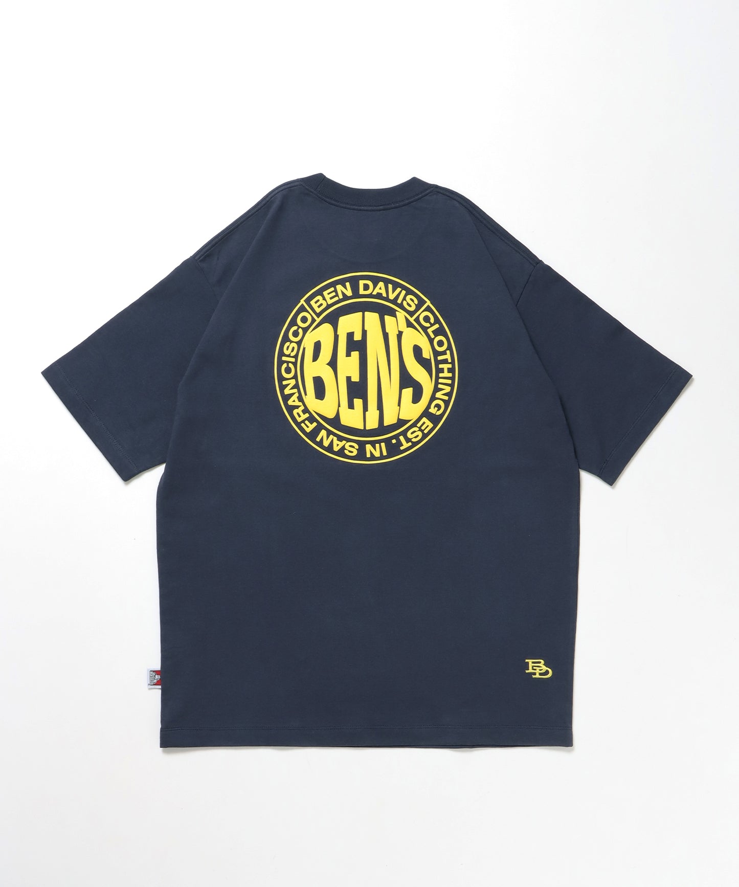 CIRCLE BEN‘S TEE / サークルロゴ Tシャツ 刺繍 半袖 シンプルロゴ ネイビー