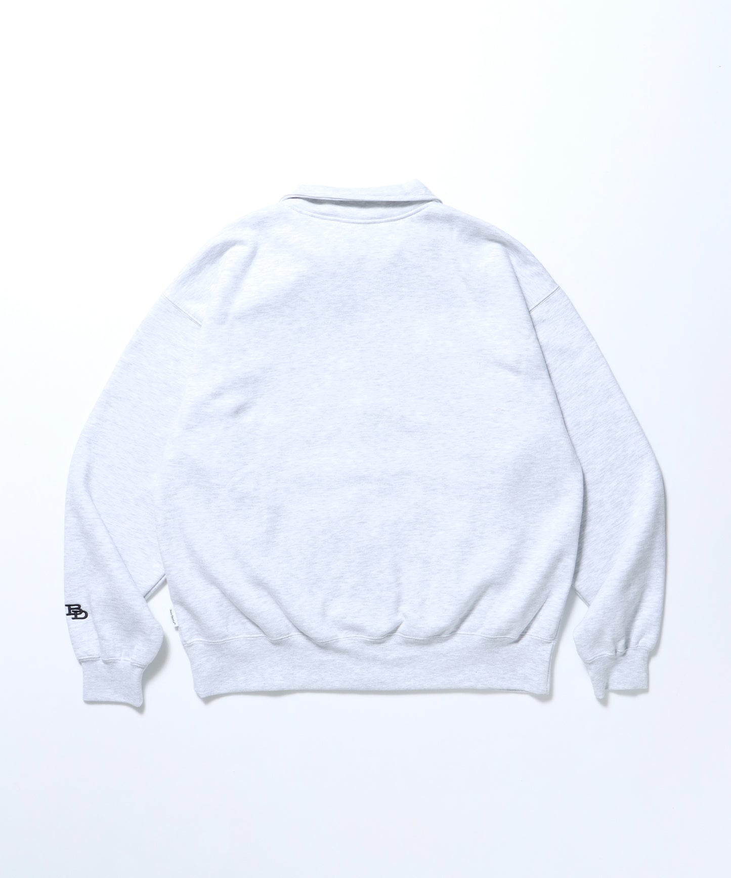 STAND ZIP SWEAT NV / オーバーサイズ 刺繍 ワンポイント シンプル ノームコア 裏起毛 シティガール シティボーイ アッシュグレー