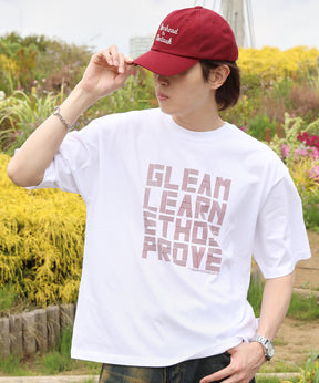 シルエットロゴショート丈Tシャツ / Tシャツ 短丈 クルーネック 半袖 ショート丈 ホワイト