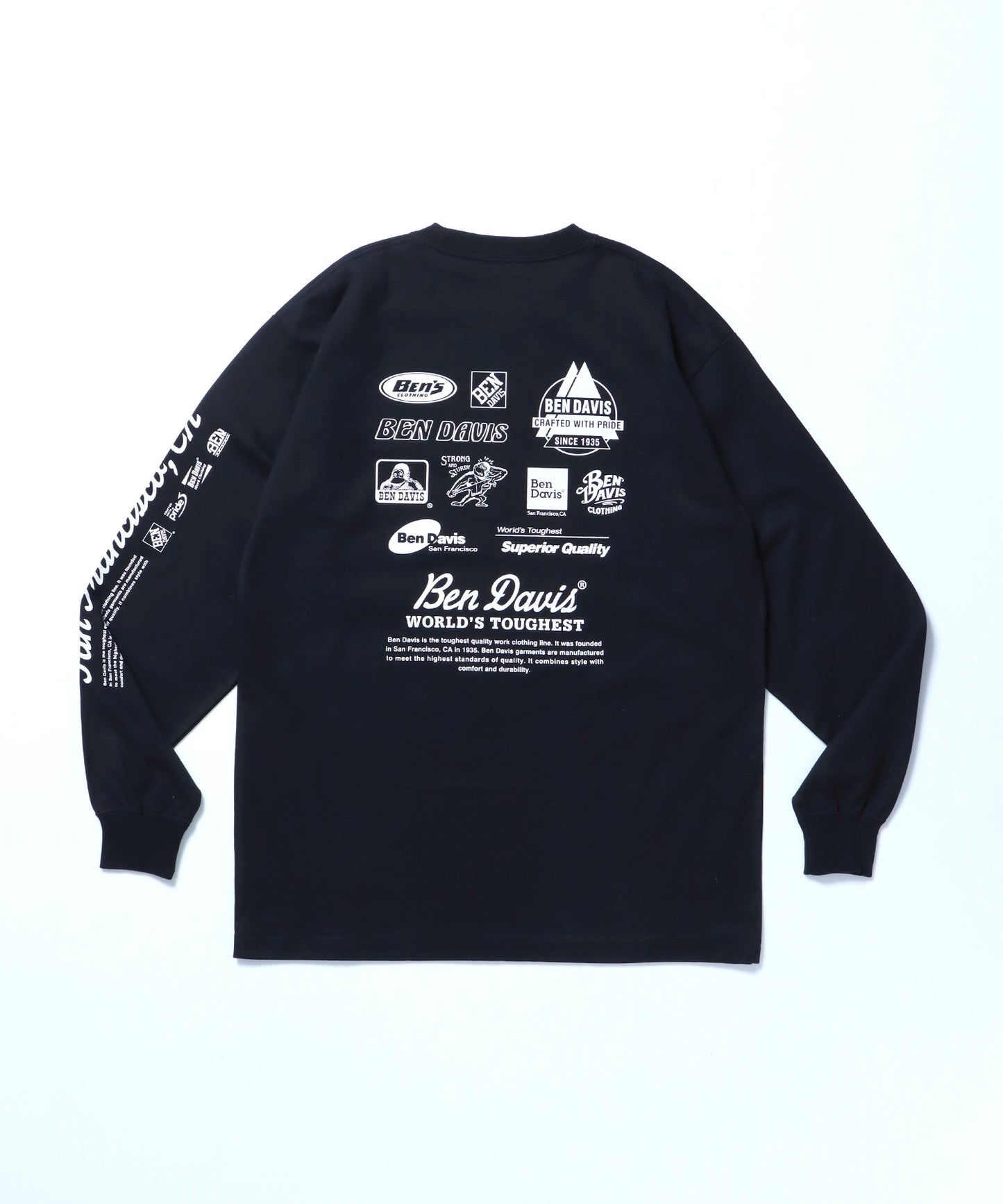 SPONSORED L/S TEE[REG] / ロンT 長袖 ワンポイント レギュラーサイズ ロゴ ブラック