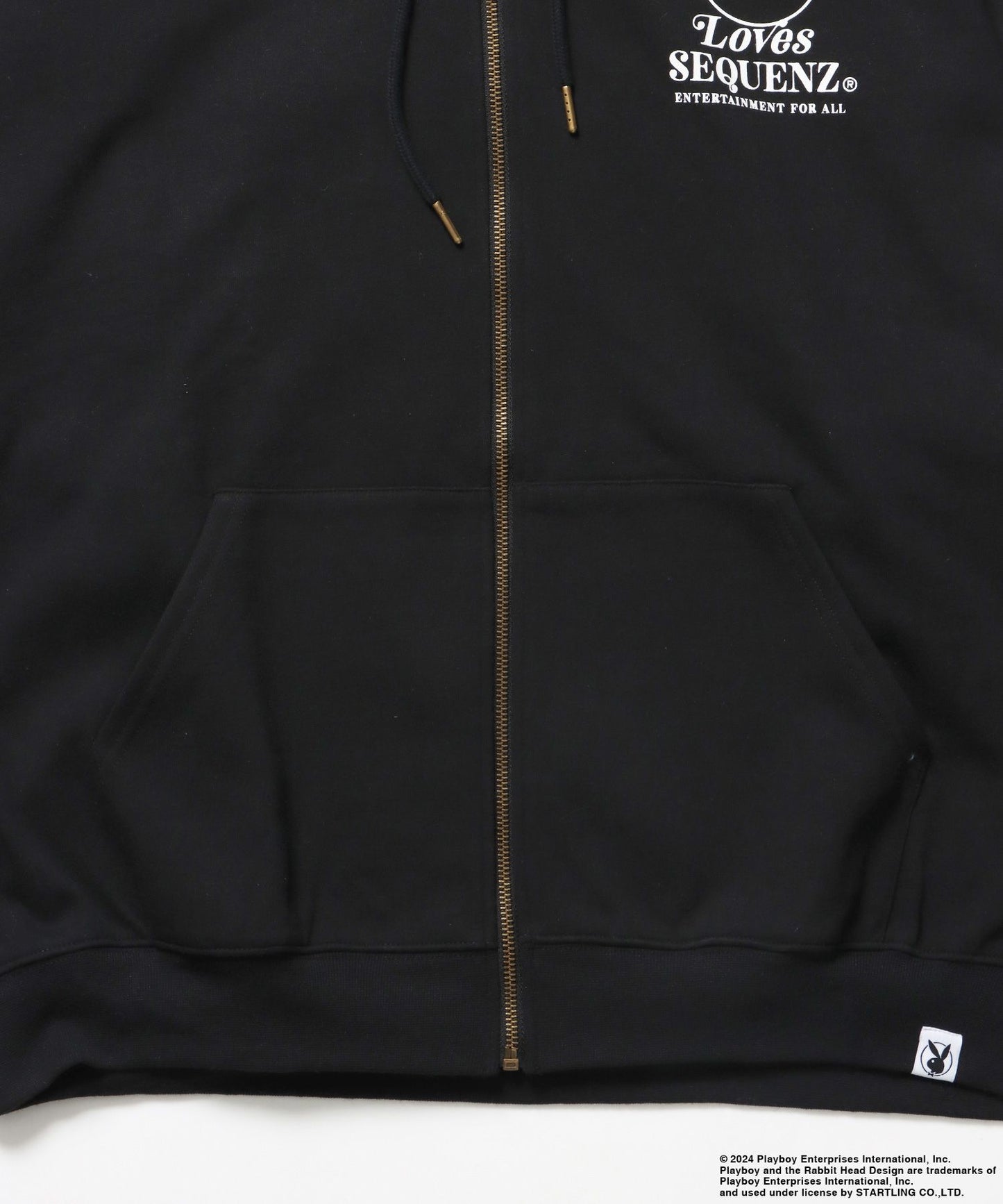 PB BALL FADE ZIP HOODIE / プレイボーイ ビックサイズ フルジップ バニーヘッド ガール  フェード 古着 フード ピンボール ブラック