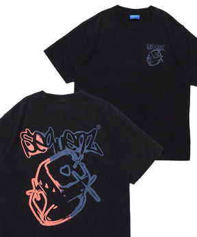 PRECIOUS FADE S/S TEE / 温感プリント 半袖Tシャツ クルーネック ブランドロゴ ハードバイオブラック