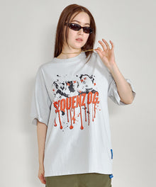 TOUR FADE S/S TEE / 半袖Tシャツ クルーネック ブランドロゴ ツアーT バックプリント ハードバイオ ライトグレー
