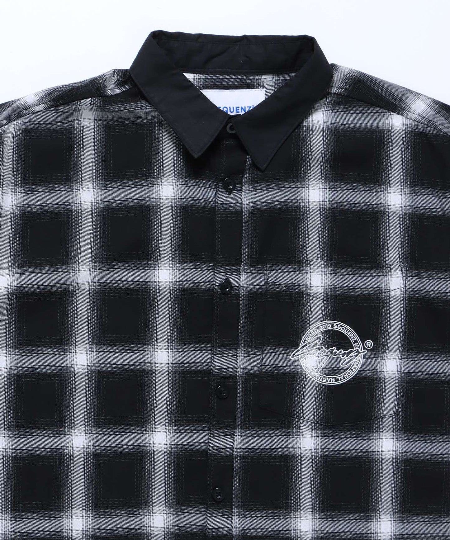 CHECK CLERIC S/S SHIRT / 半袖シャツ オープンカラー オンブレチェック サークルロゴ ブランド ワンポイント 柄80