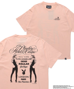 PBHC TOUR S/S TEE / プレイボーイ 半袖Tシャツ バックプリント フロント ブランドロゴ バニー ガール ピンク