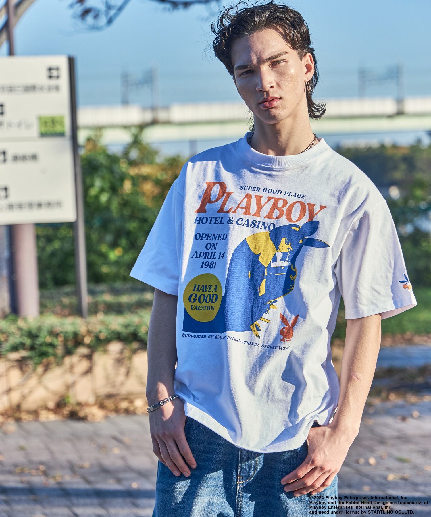 SEQUENZ PBHC FLYER S/S TEE / プレイボーイ 半袖Tシャツ バック 