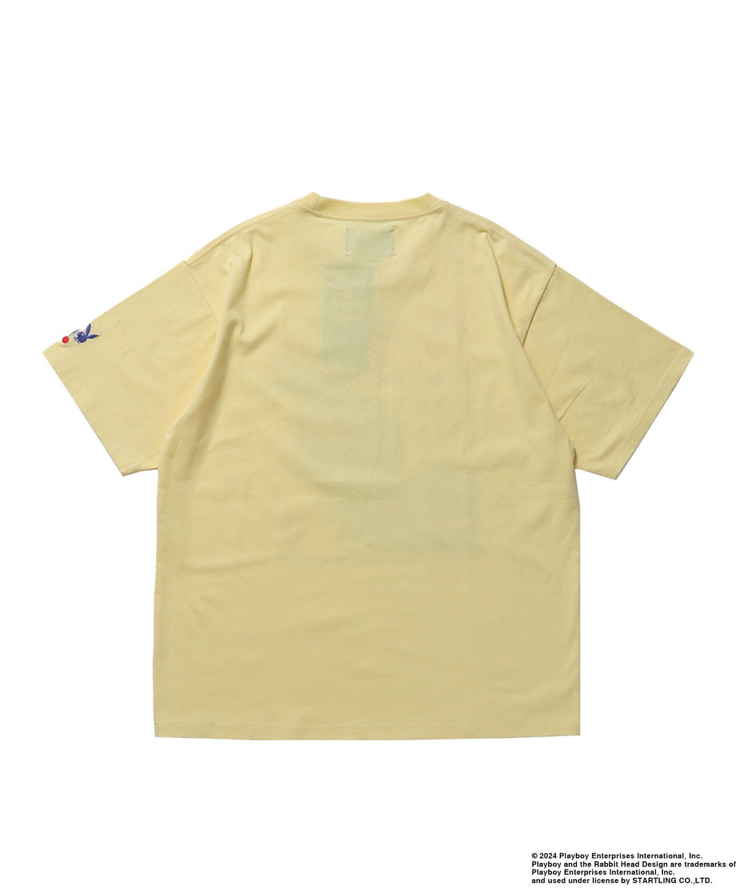 PBHC FLYER S/S TEE / プレイボーイ 半袖Tシャツ バックプリント 刺繍 ブランドロゴ バニー ガール イエロー