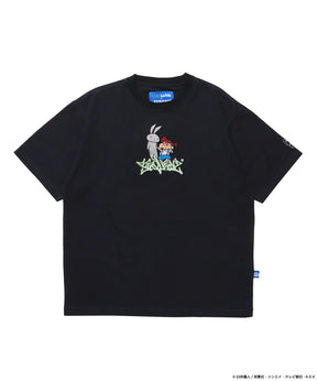 CS NENE EMB. S/S TEE / クレヨンしんちゃん 半袖Tシャツ クルーネック ワンポイント 刺繍 ブラック
