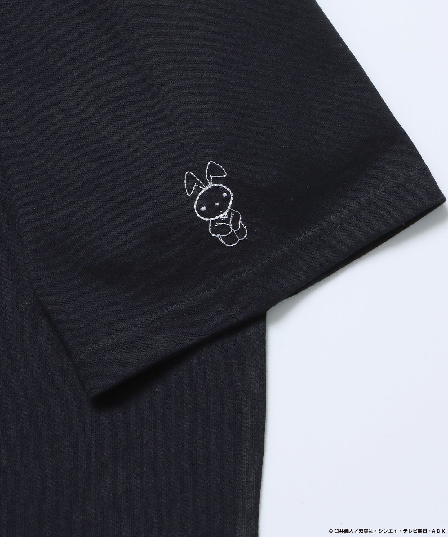 CS NENE EMB. S/S TEE / クレヨンしんちゃん 半袖Tシャツ クルーネック ワンポイント 刺繍 ブラック