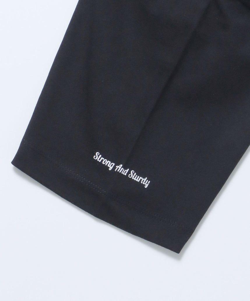 CLASSIC LOGO TEE / 半袖Tシャツ ロゴ刺繍 クルーネック オーバーサイズ ブランドロゴ フロント ルード ブラック
