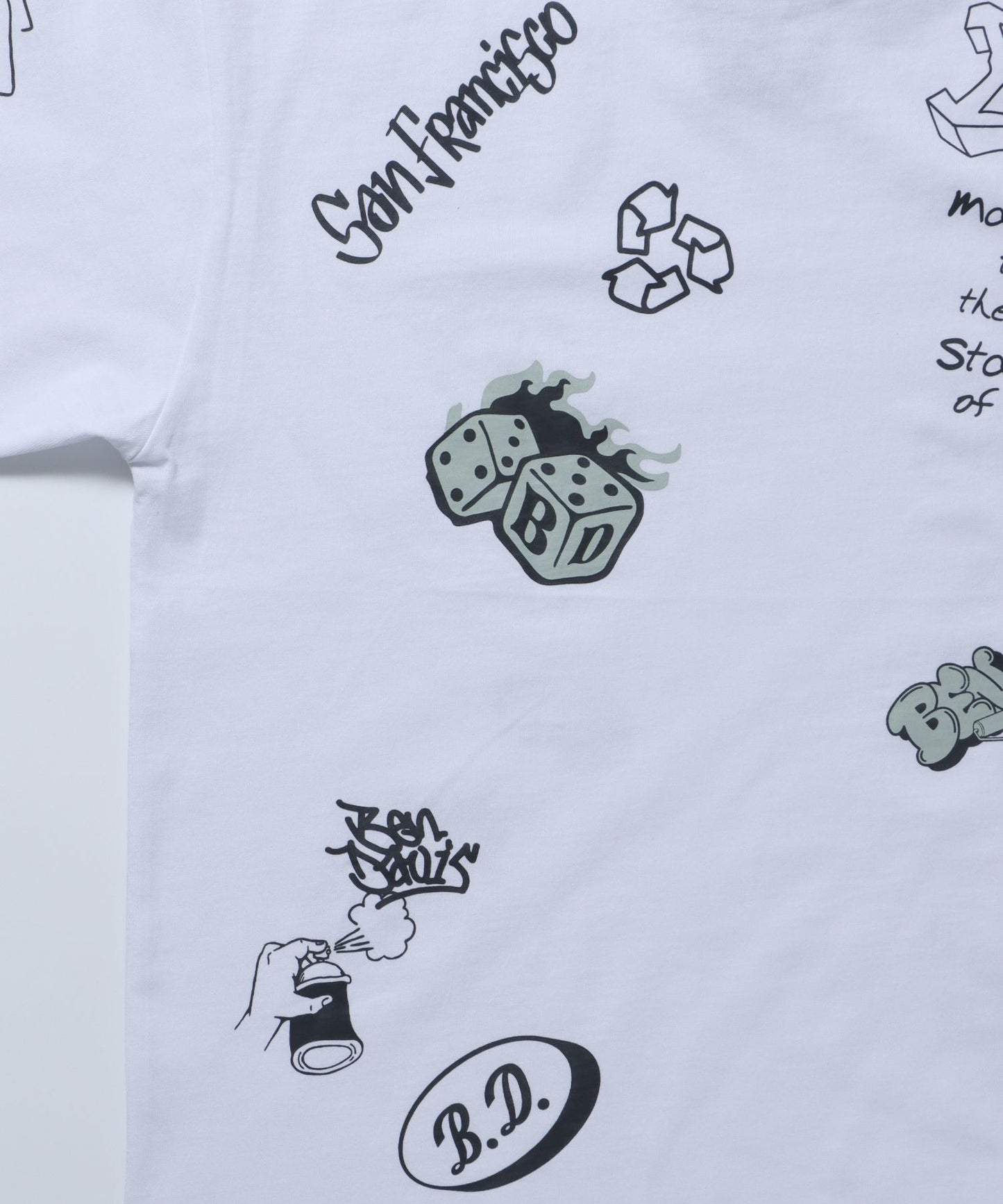 SCRIBBLED TEE / 半袖Tシャツ ロゴ クルーネック オーバーサイズ ブランドロゴ ホワイト