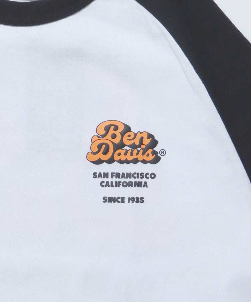 70's LOGO RAGLAN TEE / 半袖Tシャツ ラグラン クルーネック オーバーサイズ ブランドロゴ ブラック