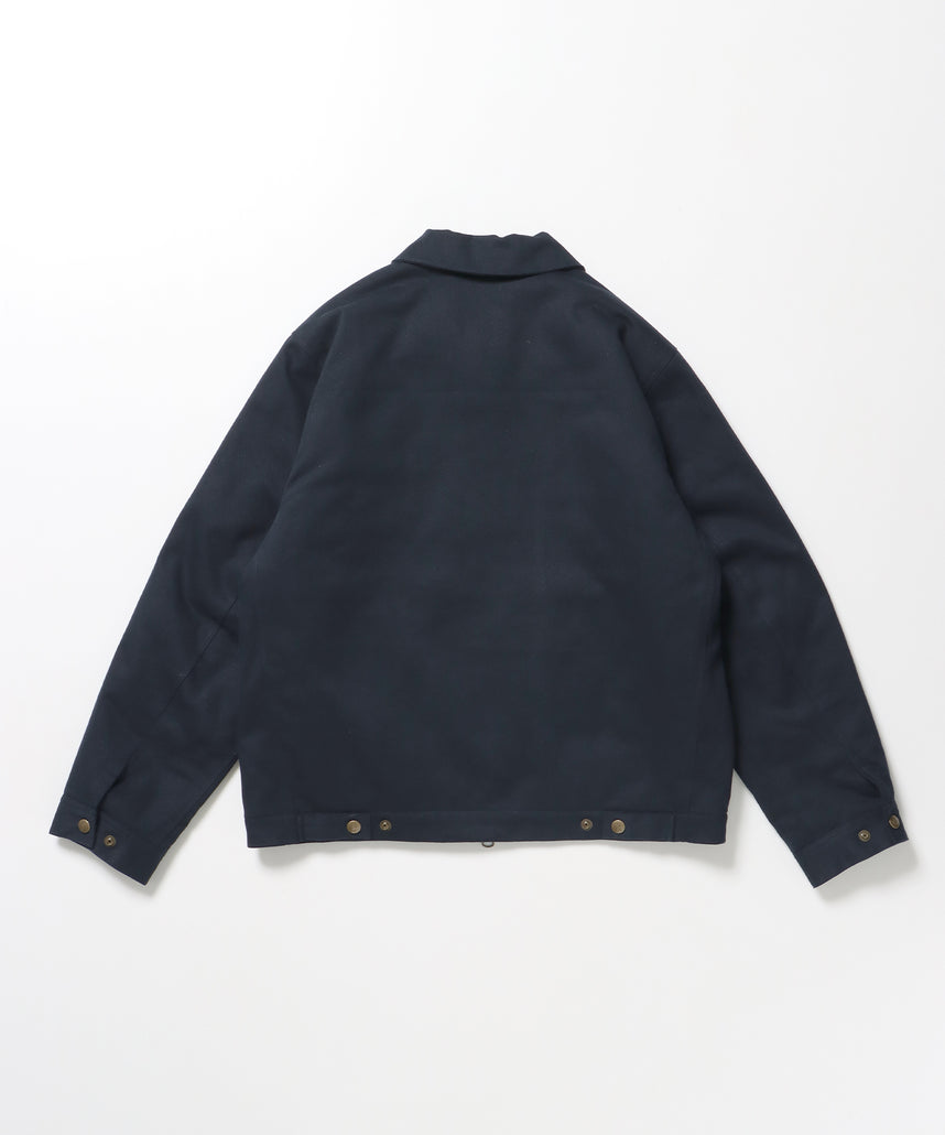 PADDED EISENHOWER JACKET / オーバーサイズ ビッグシルエット ジャケット アウター 中綿 ジップ ネイビー