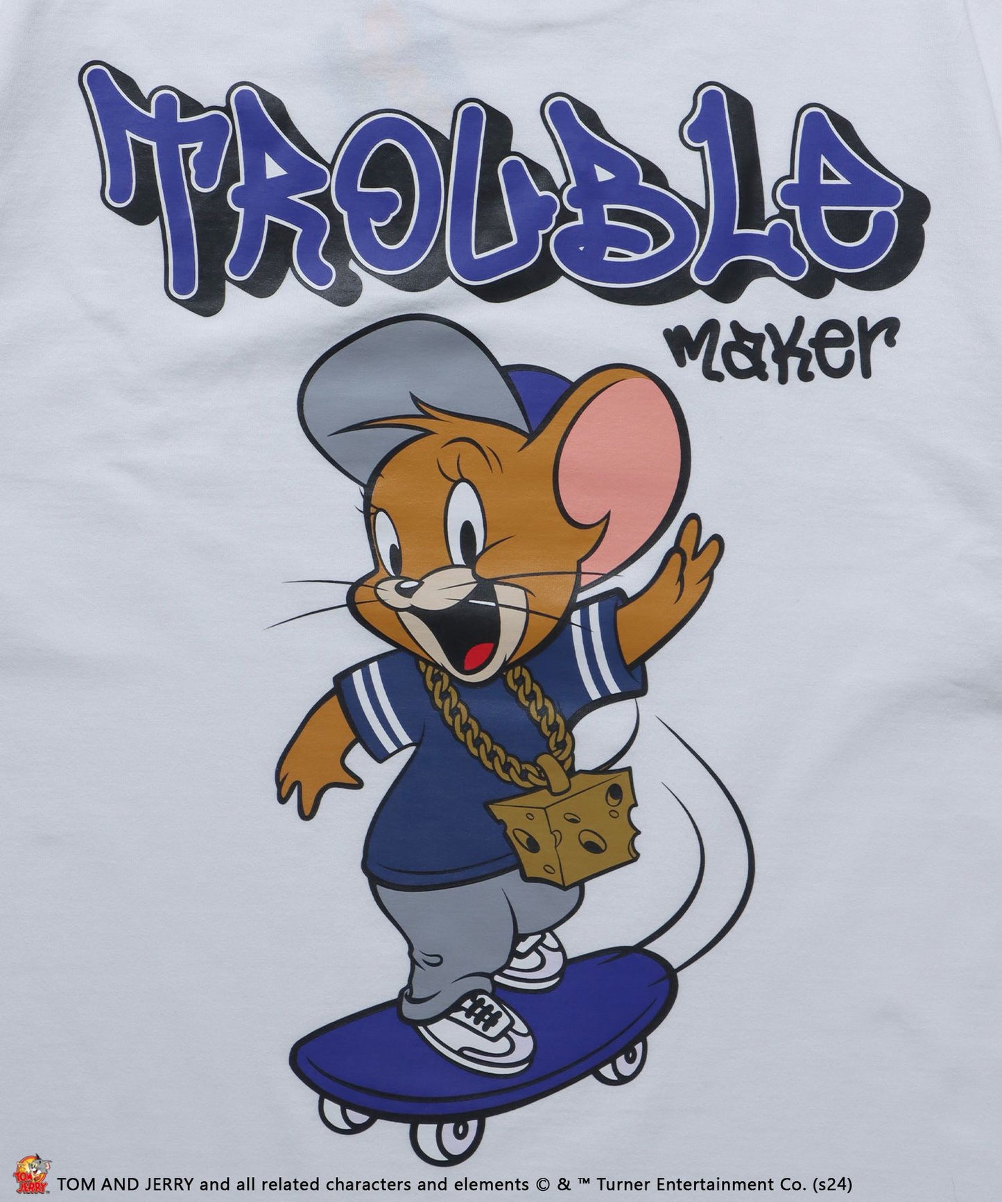 TJ 90s SK8 S/S TEE / TOM and JERRY トムジェリ スケート Tシャツ グラフィティ プリント 半袖 ホワイト