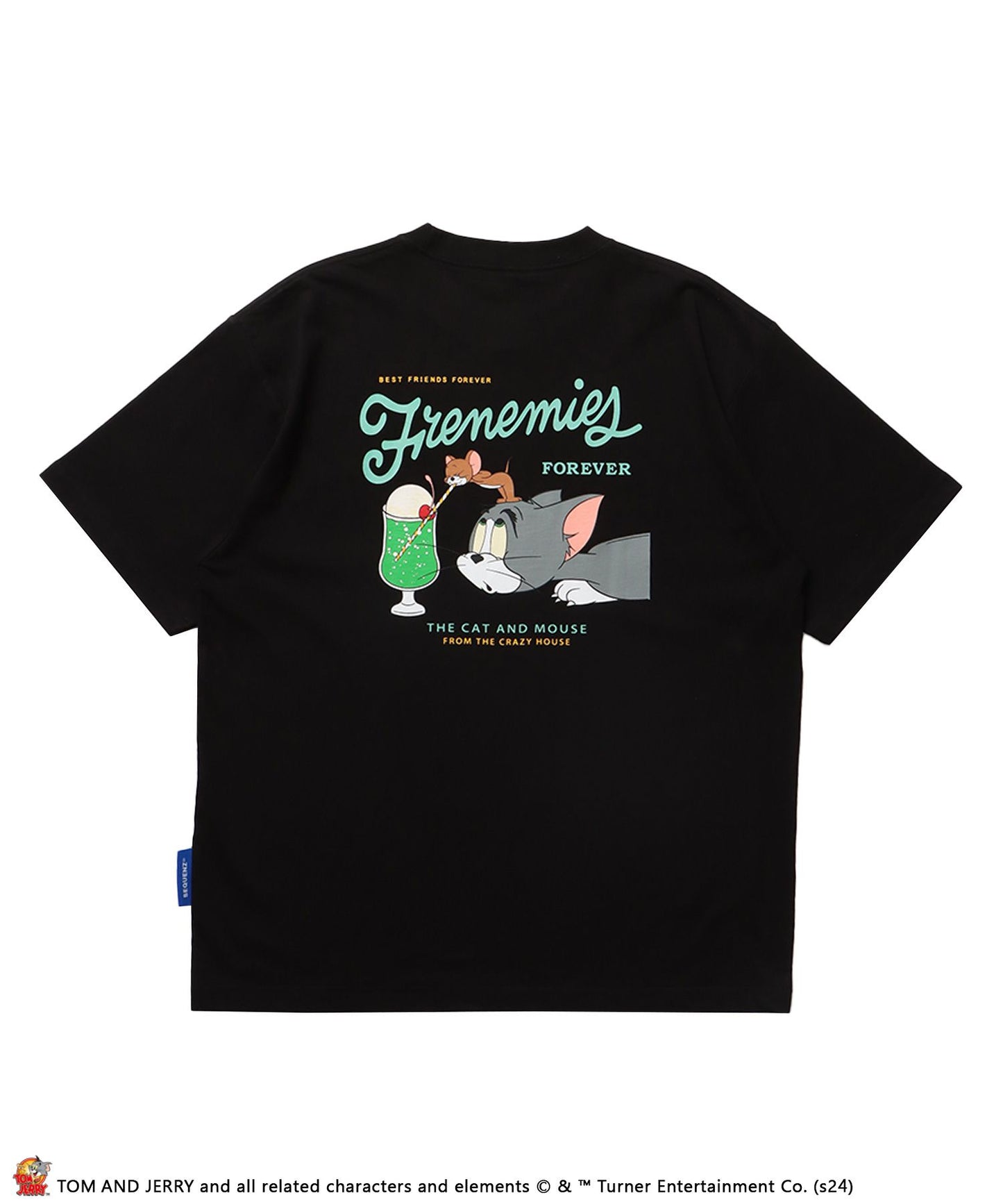 【SEQUENZ（シークエンズ）】TJ SANDWICH SHOP S/S TEE / TOM and JERRY トムジェリ アメリカンダイナー Tシャツ レトロ クリームソーダ プリント 半袖 ブラック